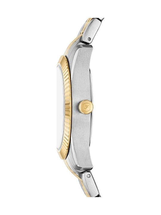 Fossil Three Ceas de Damă cu Argintiu Brățară Metalică