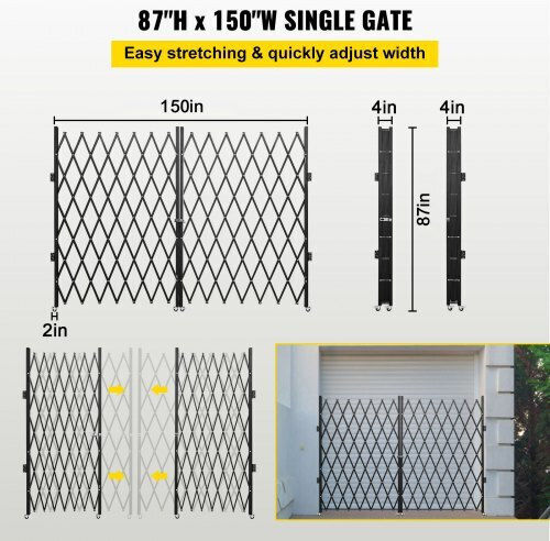 Vevor Metallic Garden Gate in Black Colour
