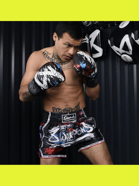 Σορτσάκι Muay Thai 8 Weapons Cut Like A Blade 2.0 Black Red
