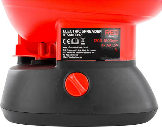 Semănătoare electrică capacitate baterie 3 L roșu Technic Rtsak0097