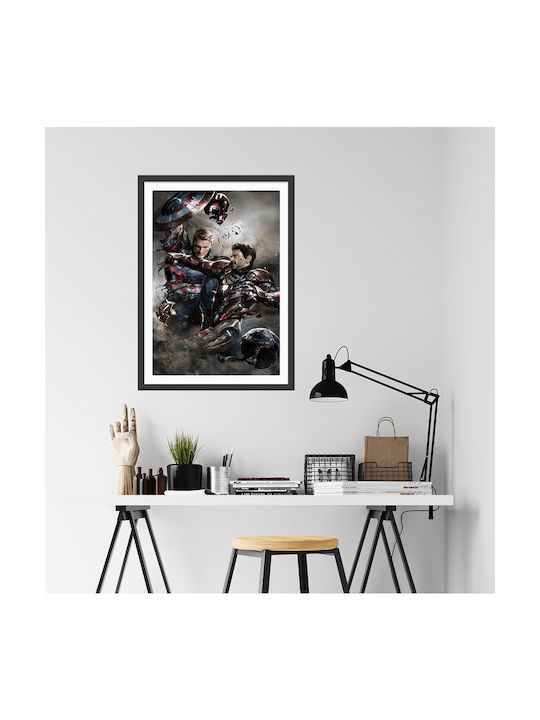 Poster Captain America Vs Iron Man Mv030 21cm X 30cm