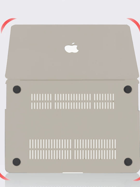 Калъф за Macbook Air 13 A2337 M1 A2179 A1932 Твърд Бежов
