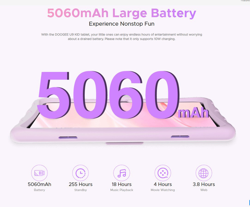 Doogee U9KID 10.1Inches Tablet (3GB/64GB) Purple | Skroutz.mt