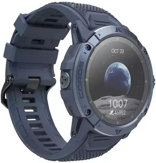 Coros Vertix 2S Titanium 50mm Waterproof Smartwatch with Heart Rate Monitor (Blue)
