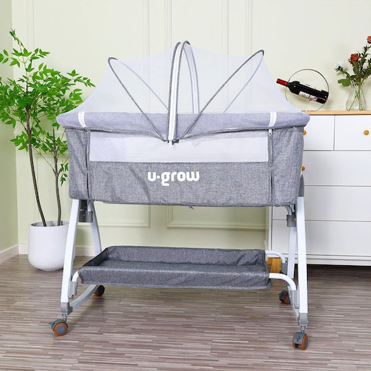 U-Grow Leagăn cu Saltea și Roți Gri