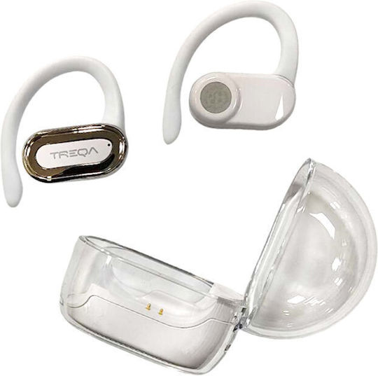 BT-54 Open Ear Bluetooth Handsfree Earphones with Charging Case White