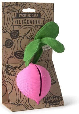 Oli&Carol Pacifier Case from Plastic Ramona The Radish Purple