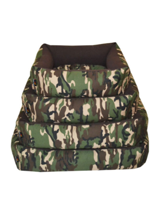 Woofmoda Πουφ Κρεβάτι Σκύλου Χακί 53x46εκ.