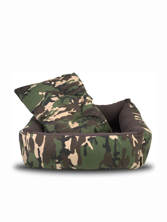 Woofmoda Πουφ Κρεβάτι Σκύλου Χακί 53x46εκ.