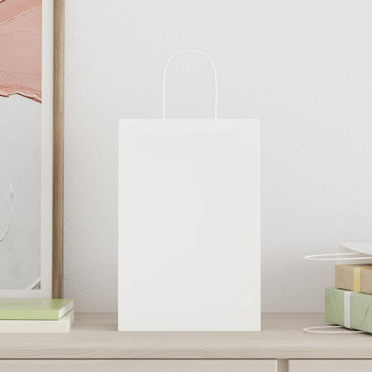 vidaXL Paper Bag for Gift White 21x31x11cm. 250pcs