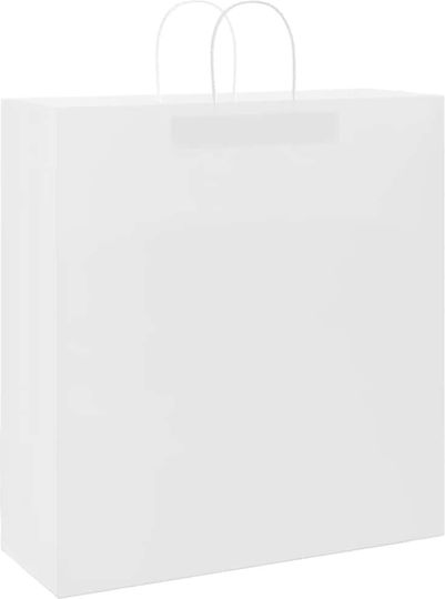 vidaXL Χάρτινη Τσάντα για Δώρο Λευκή 45x48x17εκ. 250τμχ