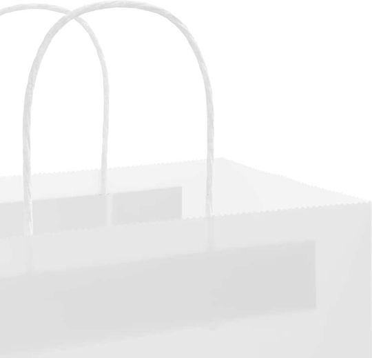 vidaXL Paper Bag for Gift White 26x35x12cm. 50pcs