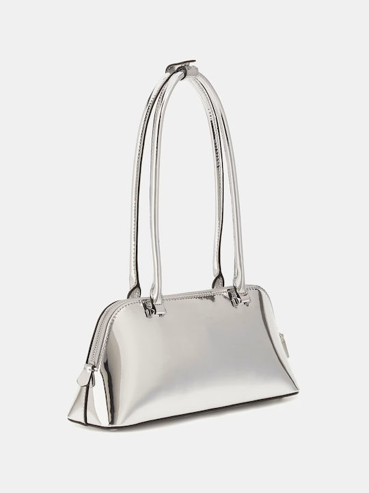 Damentasche Schultertasche Silber