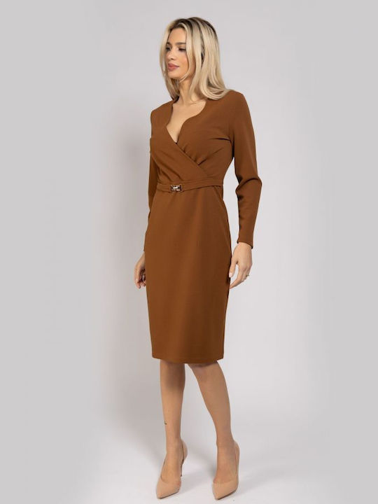 BelleFille Dress Wrap Brown