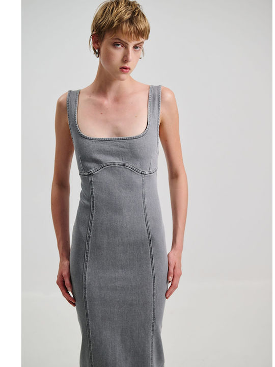 Summer Maxi Denim Grey Dress