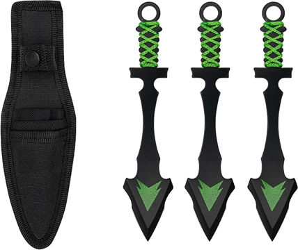 Set Drei Wurfmesser Darts 16,5 cm Etui Inklusive