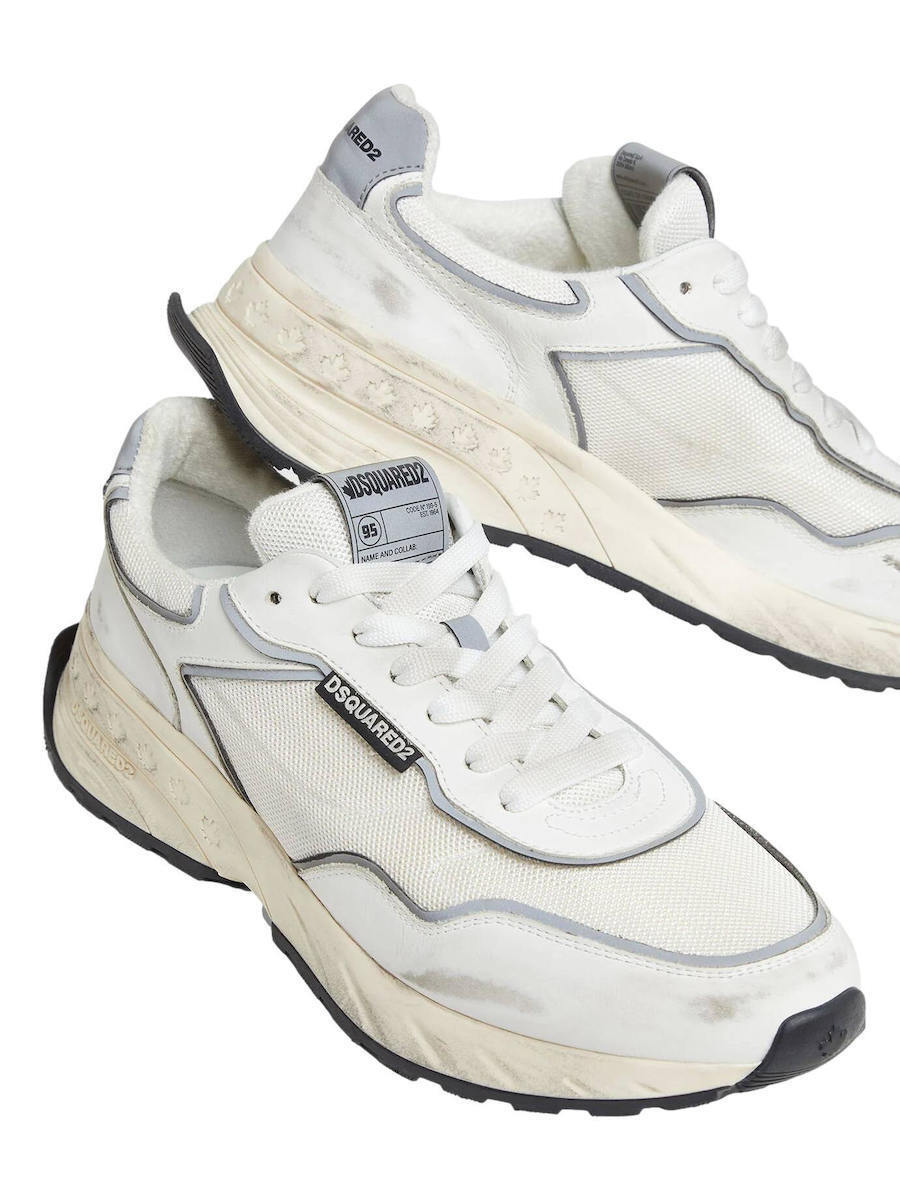 スニーカー DSQUARED2 Men Sneakers White SNM0401Y7708184 M2712 Sprinter sneakers DSQUARED2 Men Tg. 12 US SNM0401Y7708184