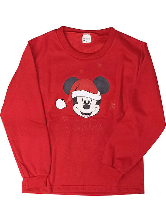 Join Kinder Schlafanzug Winterlich red