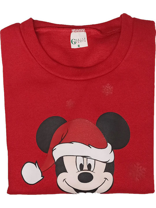 Join Kinder Schlafanzug Winterlich red