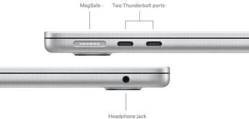 Apple MacBook Air 15" (2024) 15.3" IPS Retina Display (M3-8-Core/16GB/256GB SSD) Silver (US Keyboard)
