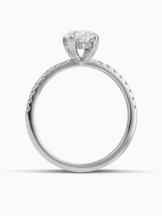 Diamond Jools Μονόπετρο από Λευκόχρυσο 18Κ Diamond Jools Μονόπετρο από Λευκόχρυσο 18Κ