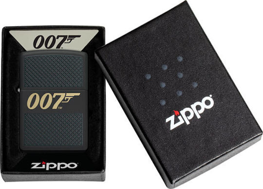 Zippo James Bond 007 Αναπτήρας Φλόγας σε Μαύρο χρώμα