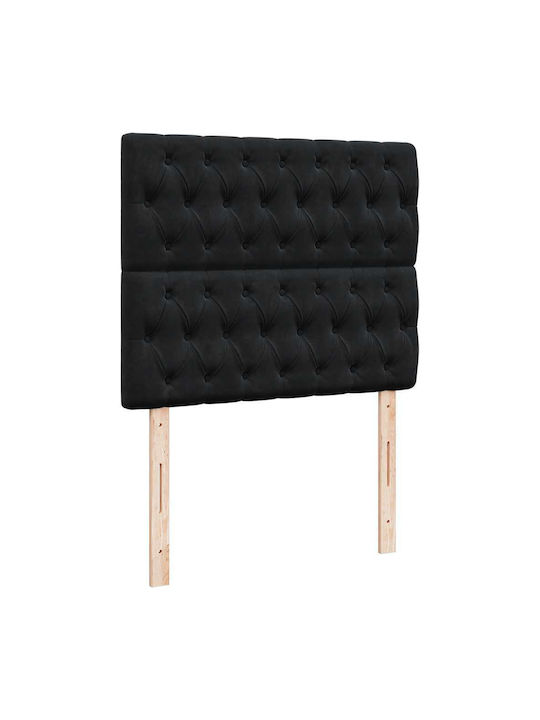 Doppelbett Mit Stoff Schwarz Mit Stauraum Mit Lattenrost & Matratze 120x190cm