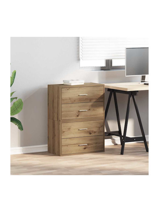 Wooden Chest of Drawers Αρτισιανή Δρυς 60x31x60cm