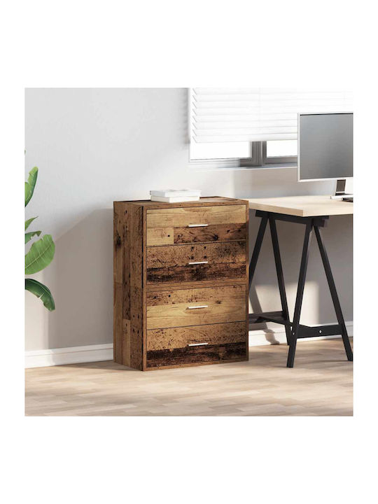 Wooden Chest of Drawers Coffee 60x31x60cm