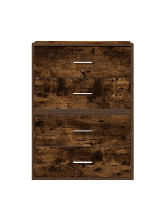 Συρταριέρα Креватокамарас Дървена с 4 чекмеджета Smoked Oak 60x31x60бр