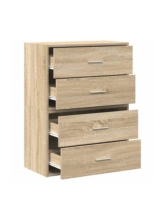 Συρταριέρα Креватокамарас Дървена с 4 чекмеджета Sonoma Oak 60x31x60бр