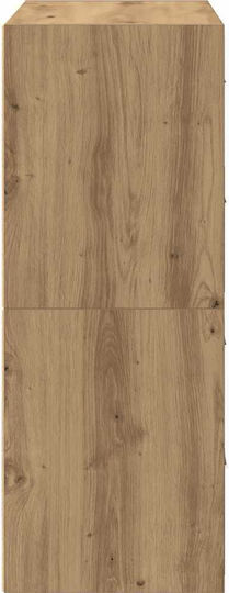 Wooden Chest of Drawers with 4 Drawers Coffee 60x31x60cm