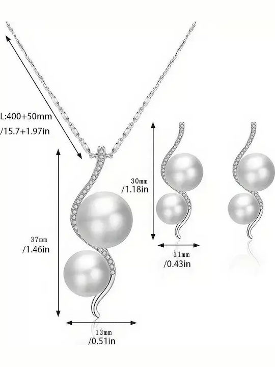Set De Bijuterii Cu Perle Set De Bijuterii Cu Perle
