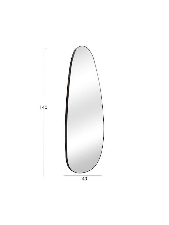 HomeMarkt Crither Wall Mirror Oval with Black Wooden Frame 1pcs