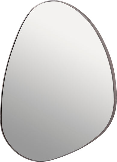 HomeMarkt Irregu Oglindă de Perete cu Gri Ramă din Lemn 80x60cm 1buc
