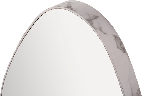 HomeMarkt Drop Oglindă de Perete cu Alb Ramă din Lemn 80x50cm 1buc