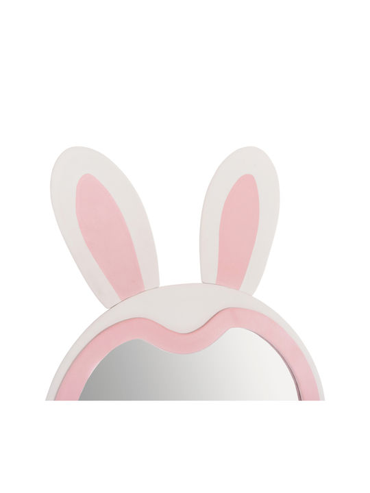 HomeMarkt Kids Room Decor Accessories Bunny Made of Wood Pink