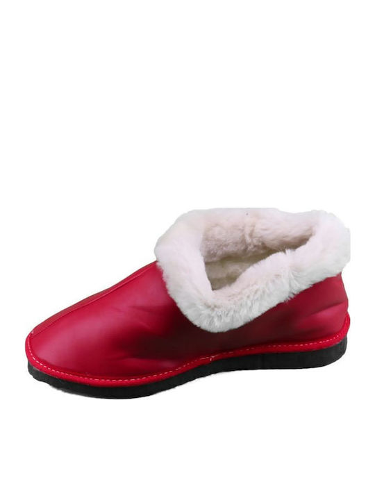 Anatomische Lederne Damen Hausschuhe Rote