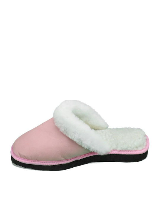 Anatomische Lederne Damen Hausschuhe Rosa