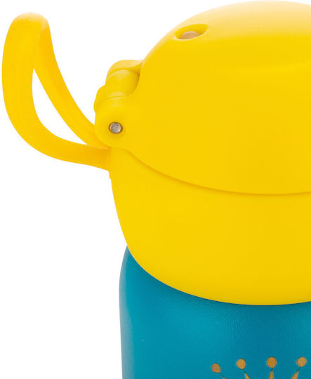 Estia Wonder Bottle Save the Aegean Kids Water Bottle Thermos Stainless Steel with Straw Non Spill Jungle 350ml