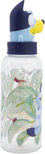 Gim Bluey Kids Water Bottle Bluey Plastic with Straw 560ml