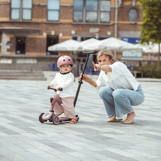 Scoot & Ride Trotinetă Copii Highwaykick 1 Push and Go cu 3 Roți cu Scaun pentru 1-5 Ani Wildberry