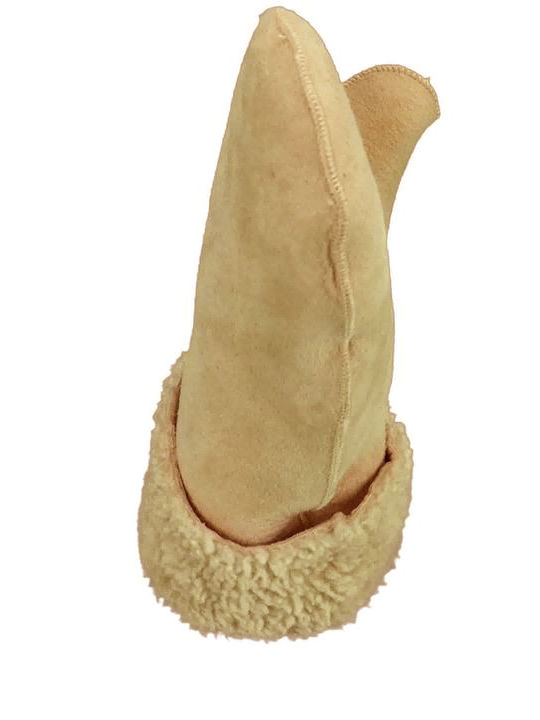Beige Leder Handschuhe