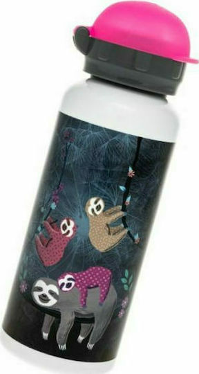 Polo Monkey Sticlă Pentru Copii Din Aluminiu Cu Pai 450ml