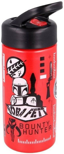 Euromic Детски Термос за вода Star Wars с Сламка Червен 410ml