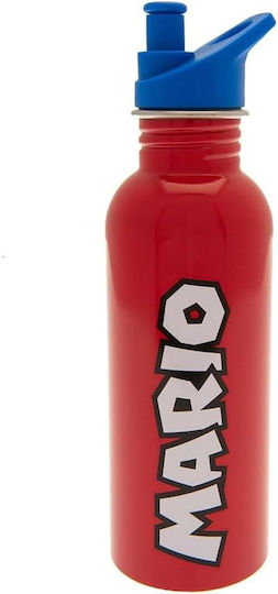 Pyramid International Παιδικό Παγούρι Super Mario με Καλαμάκι Κόκκινο 700ml