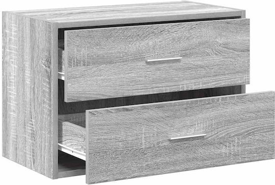 Чекмеджета За Бюро Дървени Сиви Сонома 60x31x40см
