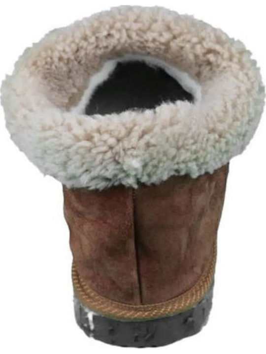Anatomical Leather Women's Slippers Brown