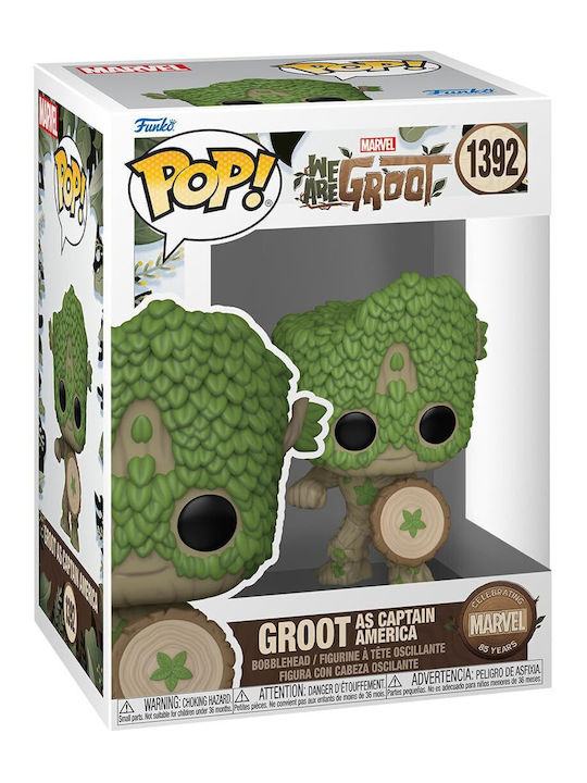 Funko Pop! Marvel: Groot as Captain America Bobble-Head