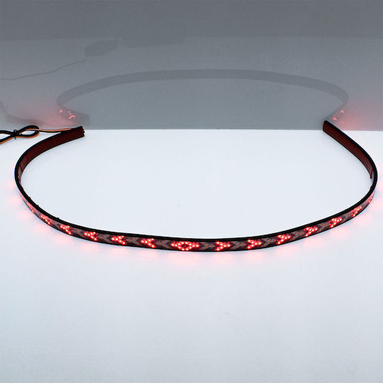 LED Auto-Warnband Blitz-Stopplicht 12V 432 SMD 1,2m Rot Orange OEM